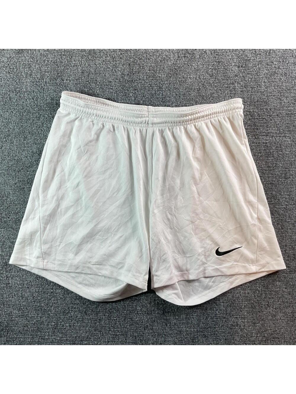 Nike Dri-FIT Women’s White Athletic Shorts Size Small Draw String  Elastic Waist